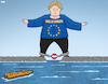 Cartoon: Merkel and Migrants (small) by Tjeerd Royaards tagged migration eu merkel