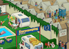 Cartoon: Summer in Europe (small) by Tjeerd Royaards tagged migrants,migration,pact,return,hub,camping,camp,vacation,holiday,europe