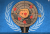 Cartoon: Trump at the UN (small) by Tjeerd Royaards tagged un,trump,usa,world,united,nations