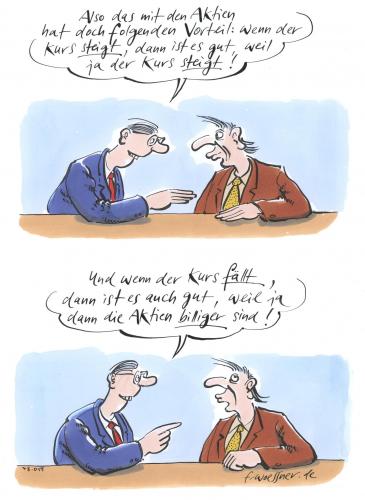 Cartoon: aktien immer gut (medium) by woessner tagged aktien,wirtschaft,geld,,aktien,wirtschaft,geld,börse,kapitalanleger,kapital,wertpapier,finanzmarkt,börsencrash,börsenkrach,börsenkrise,aktienkurs,aktie,hausse,baisse,preisbildung,frankfurter börse,spekulation,dax,kurs,frankfurter,dividende,kapitalmarkt,effekt,coupon,anteilschein,zertifikate