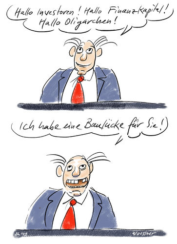 Cartoon: Baulücke (medium) by woessner tagged woessner,cartoons,karikaturen,investment,heuschrecken,finanzoligarchie,enteignung,umverteilung,armut,reichtum,gerechtigkeit,eigentum,wirtschaft,betongold,eigentümer,baugrund,baulücke,baustadtrat,bausenator,investoren,finanzkapital,oligarchen,superreiche,stadt,urban,metropole,bauwut,gentrifizierung,spekulation,spekulanten,finanzhaie,hedgefonds,baupolitik,woessner,cartoons,karikaturen,investment,heuschrecken,finanzoligarchie,enteignung,umverteilung,armut,reichtum,gerechtigkeit,eigentum,wirtschaft,betongold,eigentümer,baugrund,baulücke,baustadtrat,bausenator,investoren,finanzkapital,oligarchen,superreiche,stadt,urban,metropole,bauwut,gentrifizierung,spekulation,spekulanten,finanzhaie,hedgefonds,baupolitik