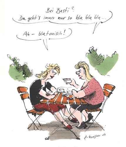 Cartoon: blabla (medium) by woessner tagged blabla,erotik,beziehung,platonisch,sprache,reden,quatschen,tratschen,frau,mann,philosophie,blabla,erotik,beziehung,platonisch,sprache,reden,quatschen,tratschen,frau,mann,philosophie