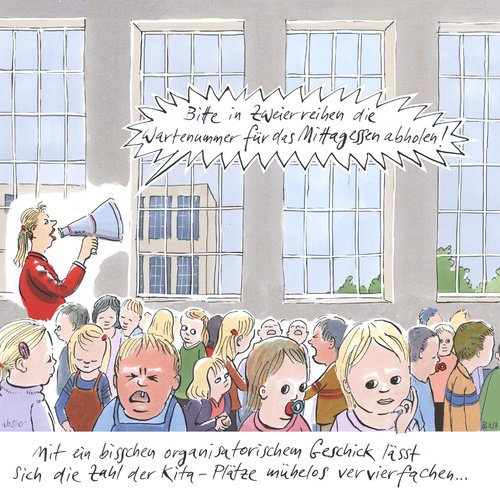 Cartoon: kitaplatz (medium) by woessner tagged kita,kitaplatz,überfüllung,überlastung,massenabfertigung,qualität,qualifikation,zeit,bildung,kind,vorschule,hort,kita,kitaplatz,überfüllung,überlastung,massenabfertigung,qualität,qualifikation,zeit,bildung,kind,vorschule,hort