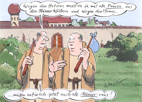 Cartoon: leere Klöster (medium) by woessner tagged kloster,missbrauch,katholiken,pfarrer,geistliche,priester,mönche,jugendliche,fürsorge,abhängig,hetero,homo,schwul,priesternachwuchs,geistlicher,beziehung,missbrauch,katholisch,kirche,pfarrer,priester,reporter,katholische kirche,mißbrauch,skandal,sexueller mißbrauch,religion,glaube,katholische,sexueller,kinder,katholiken,hetero,schwul,fürsorge,jugendliche,mönche