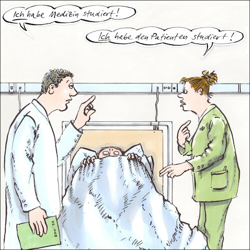 Cartoon: studiert (medium) by woessner tagged cartoon,karikatur,woessner,medizin,arzt,visite,patient,kranker,gesunder,krankheit,gesundheit,gleichbehandlung,akademiker,pflegepersonal,akademischer,grad,ausbildung,bildung,universität,hochschule,promoviert,studiert,krankenhaus,pflegekräfte,krankenschwester,kompetenz,erfahrung,fachwissen,hierarchie,medizinisch,gesundheitswesen,akademisch,studium,cartoon,karikatur,woessner,medizin,arzt,visite,patient,kranker,gesunder,krankheit,gesundheit,gleichbehandlung,akademiker,pflegepersonal,akademischer,grad,ausbildung,bildung,universität,hochschule,promoviert,studiert,krankenhaus,pflegekräfte,krankenschwester,kompetenz,erfahrung,fachwissen,hierarchie,medizinisch,gesundheitswesen,akademisch,studium