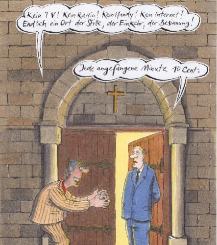 Cartoon: Tarif (medium) by woessner tagged church,religion,tarif,rate,handy,mobile,religion,tarif,rate,handy,technik,gesellschaft,konsum,mobile,tv,radio,internet,kosten,gebühren,kirche,besinnung,friede,erlösung,einkehr,kontemplation,beichte,vergebung,buße,glauben,glaubensbekenntnis,konfession,predigt,liturgie,himmel,bibel,dienstleistung,service