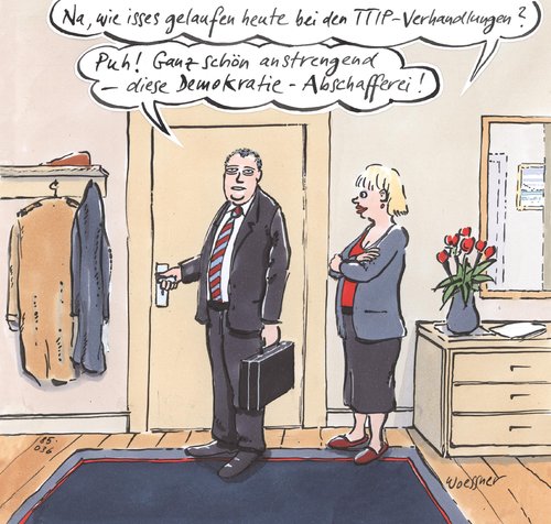 Cartoon: TTIP Demokratieabschafferei (medium) by woessner tagged freihandelsabkommen,grosskonzerne,globalisierung,imperialismus,privatisierung,ppp,public,private,partnership,eu,europäische,union,usa,handelsvertrag,ttip,verhandlungen,gefahr,für,demokratie,ceta,wirtschaftsdiktatur,freihandelsabkommen,grosskonzerne,globalisierung,imperialismus,privatisierung,ppp,public,private,partnership,eu,europäische,union,usa,handelsvertrag,ttip,verhandlungen,gefahr,für,demokratie,ceta,wirtschaftsdiktatur