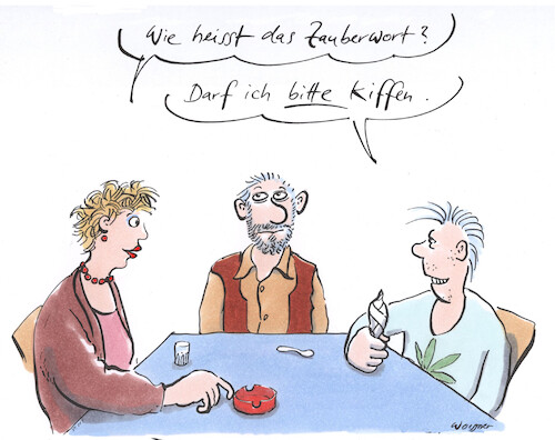 Cartoon: Zauberwort (medium) by woessner tagged cartoons,karikaturen,woessner,alkohol,gesellschaftlich,akzeptiert,gesellschaft,tabu,rauschgiftkriminalität,enttabuisierung,drogen,drogenhandel,dealer,suchtgefahr,abhängigkeit,labilität,zauberwort,bitte,höflichkeit,haschisch,cannabis,freigabe,jugend,sucht,konsum,rausch,bitten,familie,vater,mutter,kind,rücksichtnahme,schwarzmarkt,legalisierung,kriminalisierung,joint,rauschmittel,rauschgift,cartoons,karikaturen,woessner,alkohol,gesellschaftlich,akzeptiert,gesellschaft,tabu,rauschgiftkriminalität,enttabuisierung,drogen,drogenhandel,dealer,suchtgefahr,abhängigkeit,labilität,zauberwort,bitte,höflichkeit,haschisch,cannabis,freigabe,jugend,sucht,konsum,rausch,bitten,familie,vater,mutter,kind,rücksichtnahme,schwarzmarkt,legalisierung,kriminalisierung,joint,rauschmittel,rauschgift