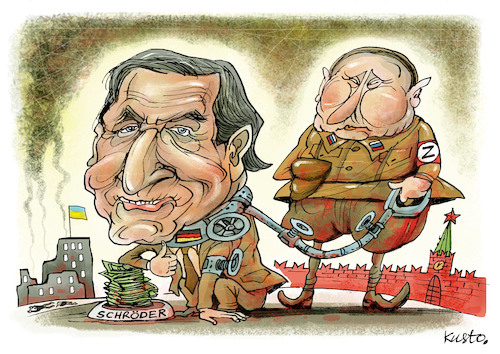 Cartoon: Gerhard Schröder (medium) by kusto tagged gerhard,schröder,putin,kremlin,war,russia,ukraine,gerhard,schröder,putin,kremlin,war,russia,ukraine