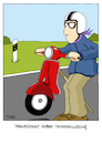 Cartoon: Hobby Motor-Rollering (small) by MosesCartoons tagged motorroller,scooter,hobby,steckenpferd,horsing,vespa,trend,trendsport,sport