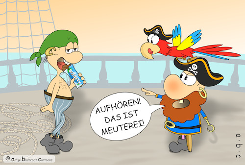 Cartoon: Meuterei (medium) by a-b-c tagged meuterei,bounty,schokoriegel,kokos,käptn,pirat,piraten,schiff,segelschiff,meer,matrose,seemann,süsskram,protest,aufstand,meuterei,bounty,schokoriegel,kokos,käptn,pirat,piraten,schiff,segelschiff,meer,matrose,seemann,süsskram,protest,aufstand