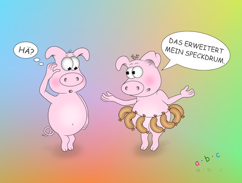 Cartoon: Speckdrum (medium) by a-b-c tagged abc,spektrum,speckdrum,kalauer,wissenschaft,physik,farben,frequenz,mathematik,matrix,vielfalt,bandbreite,palette,umfang,skala,varianz,wurst,fleisch,schwein,würstchenkette,fleischer,tier,stall,bauer,leberwurst,abc,spektrum,speckdrum,kalauer,wissenschaft,physik,farben,frequenz,mathematik,matrix,vielfalt,bandbreite,palette,umfang,skala,varianz,wurst,fleisch,schwein,würstchenkette,fleischer,tier,stall,bauer,leberwurst