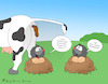Cartoon: Aufgetaucht (small) by a-b-c tagged erde,erdwerfer,gang,garten,graben,gänge,hügel,maulwurf,maulwurfshügel,tier,tunnel,wiese