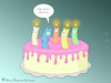 Cartoon: Candle-Leid (small) by a-b-c tagged kuchen,torte,gebäck,sahne,geburtstag,bäcker,essen,süßwaren,lecker,kerze,hell,intelligenzquotient,intelligenz,spruch