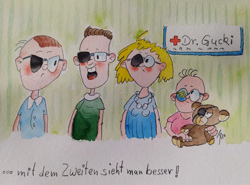 Cartoon: Augenarzt (medium) by Bubi007 tagged arzt