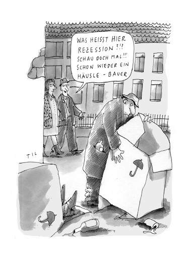Cartoon: Rezession (medium) by Til Mette tagged geld,pleite,rezession