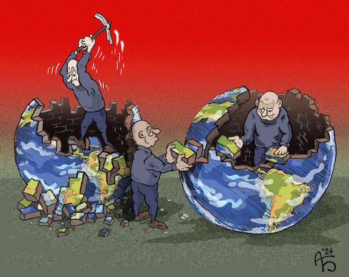 Cartoon: Umbau (medium) by Back tagged wiederaufbau,umbau,krise,welt,perestroika