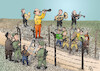 Cartoon: An der Grenze (small) by Back tagged eintracht,ruhe,welt,erde,frieden,all,krieg,konflikt