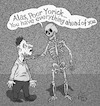 Cartoon: Shakespeare (small) by Back tagged shakespeare,hamlet,blackhumor,life,future,prospect