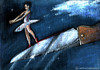 Cartoon: Dancer (small) by JARO tagged dancer,knife,woman,art,pain,ballet,sex