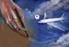 Cartoon: Divine Intervention (small) by JARO tagged airplane,god,crash,sky