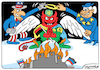 Cartoon: Ukrainian Angel (small) by Colgariovas tagged angel,media,west,europe,usa,ukraine,propaganda,nazis,terrorism,war,army