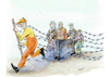 Cartoon: welcome (small) by hamitgis tagged cartoon,karikatur,hamit,hamitgis,gis,goc,gocmen,multeci,siginmaci,sinir,dikenlitel,engel,dislanma,ayrimcilik,insanhaklari,ozgurluk,insanlik,migration,migrant,refugee,asylum,border,barbedwire,barrier,exclusion,discrimination,humanrights,freedom,humanity