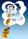 Cartoon: Infinity is a question (small) by Radko tagged infinity math2022