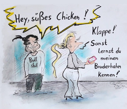 Cartoon: Bruderhahn (medium) by TomPauLeser tagged bruderhahn