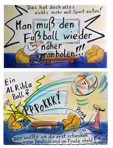 Cartoon: Den Sport wieder ranholen (medium) by TomPauLeser tagged fußball,weltmeisterschaft,ranholen,wiederbeleben,echt,real,fan,tompaul,thomas,leser,karikatur,cartoon
