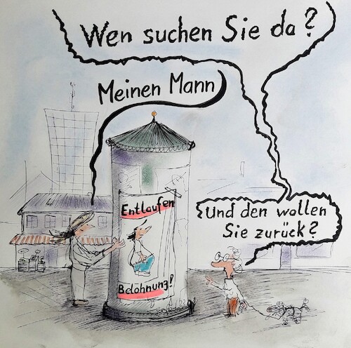 Cartoon: Entlaufen (medium) by TomPauLeser tagged entlaufen
