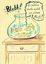 Cartoon: Blubbmist (small) by TomPauLeser tagged fisch,fische,blubb,blasen,goldfisch,guppy,aquarium,mist,erzählen