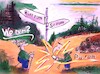 Cartoon: Im Wald stehen (small) by TomPauLeser tagged navi,handy,smartphone,wegweiser,landschaft,walking,wanderung,verirrt,darum,worum,natur,wegbeschreibung,wandern,wanderkarte,urlaub,freizeit
