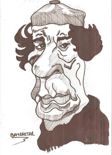 Cartoon: KADDAFI (medium) by Seydi Ahmet BAYRAKTAR tagged kaddafi