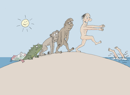 Cartoon: evolution (medium) by Tarasenko  Valeri tagged evolution,return,of,man