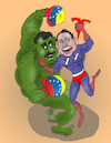 Cartoon: Clash of the Titans (small) by Tarasenko  Valeri tagged clash,of,the,titans,musk