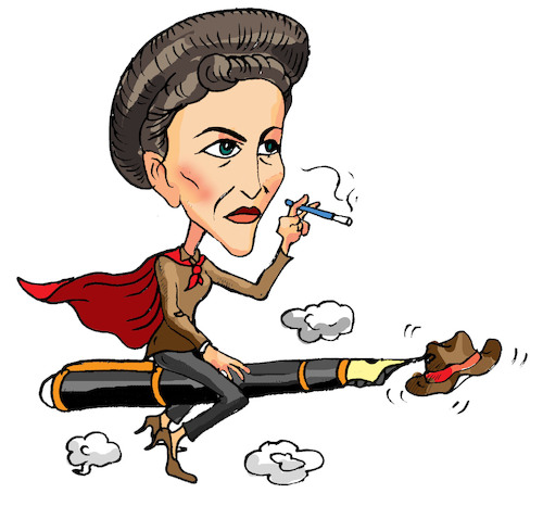 Cartoon: Simone de Beauvoir (medium) by laodu tagged french,intellectual,ecrivain,feministe,gender