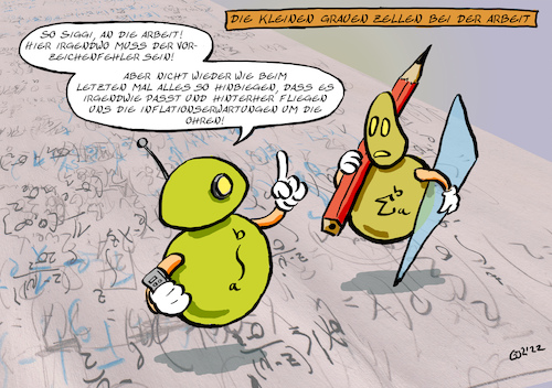 Cartoon: math2022 kleine gruene zellen (medium) by contralex tagged math2022