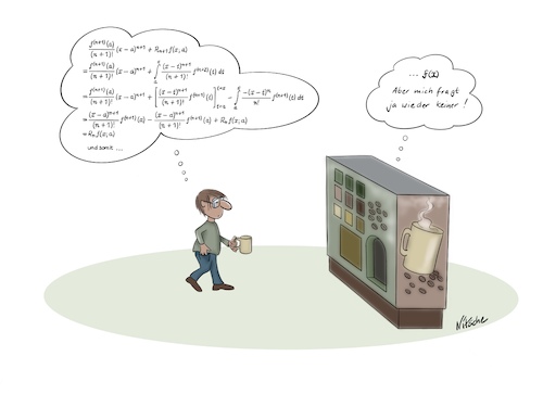 Cartoon: Mathe Automat (medium) by Sylvia Nitsche tagged math2022