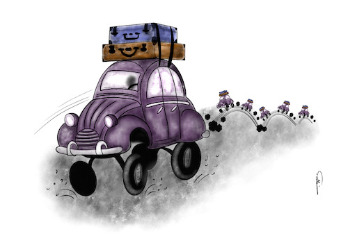 Cartoon: Departure (medium) by sally cartoonist tagged departure,homeland,loneliness,hopelessness,departure,homeland,loneliness,hopelessness