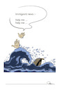 Cartoon: Immigrant news (small) by sally cartoonist tagged immigrant,news