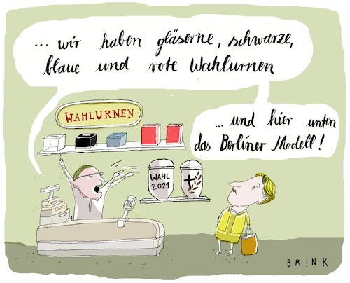 Cartoon: Berliner Wahlwiederholung (medium) by ALIS BRINK tagged berlin,wahl,wiedrholung