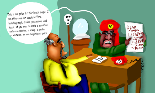 Cartoon: black magic market (medium) by sal tagged cartoon