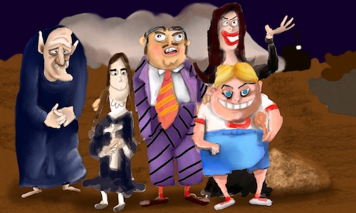 Cartoon: The addams family (medium) by sal tagged the,addams,family,cartoon