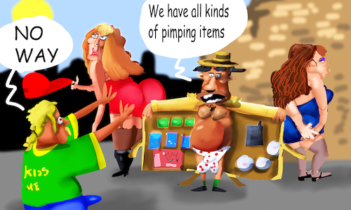 Cartoon: THE PIMP (medium) by sal tagged cartoon