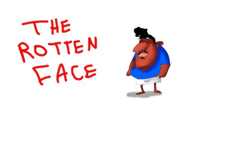 Cartoon: the rotten face (medium) by sal tagged comic,cartoon