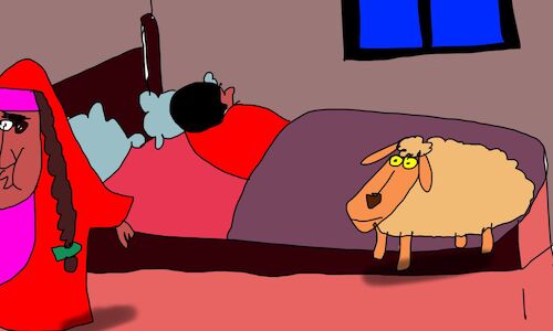 Cartoon: lamb stuffed with pasta p2 (medium) by sal tagged cartoon