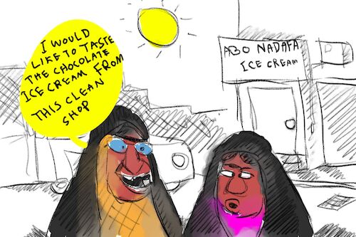 Cartoon: The chocolate ice cream (medium) by sal tagged cartoons,sal