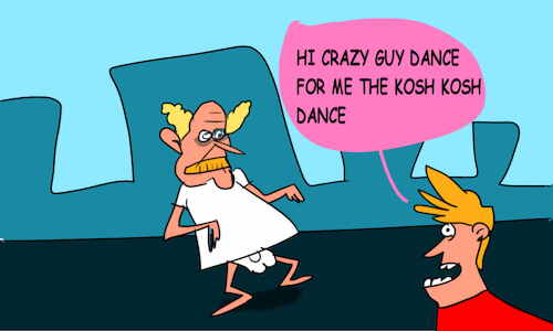 Cartoon: The kosh kosh dance part4 (medium) by sal tagged kosh,dance,cartoon,comic,story