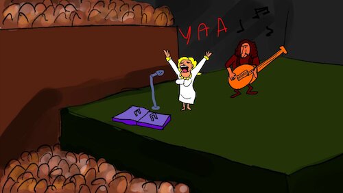 Cartoon: THE PARTYS SONG (medium) by sal tagged cartoon,animatic